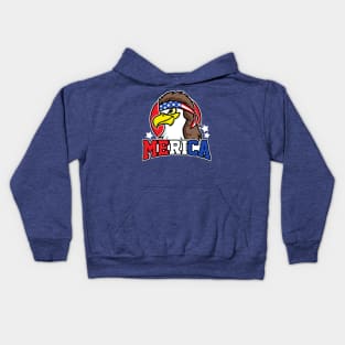 Eagle Mullet Merica 4th of July USA Kids Hoodie